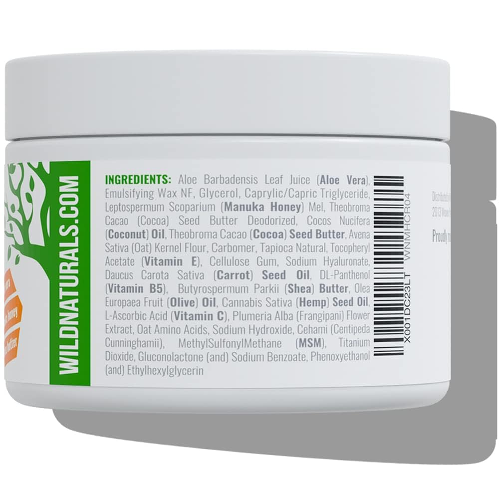 Wild Naturals cream on nightstand in lifestyle scene for bedtime moisturizing ritual