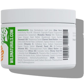 Wild Naturals cream on nightstand in lifestyle scene for bedtime moisturizing ritual