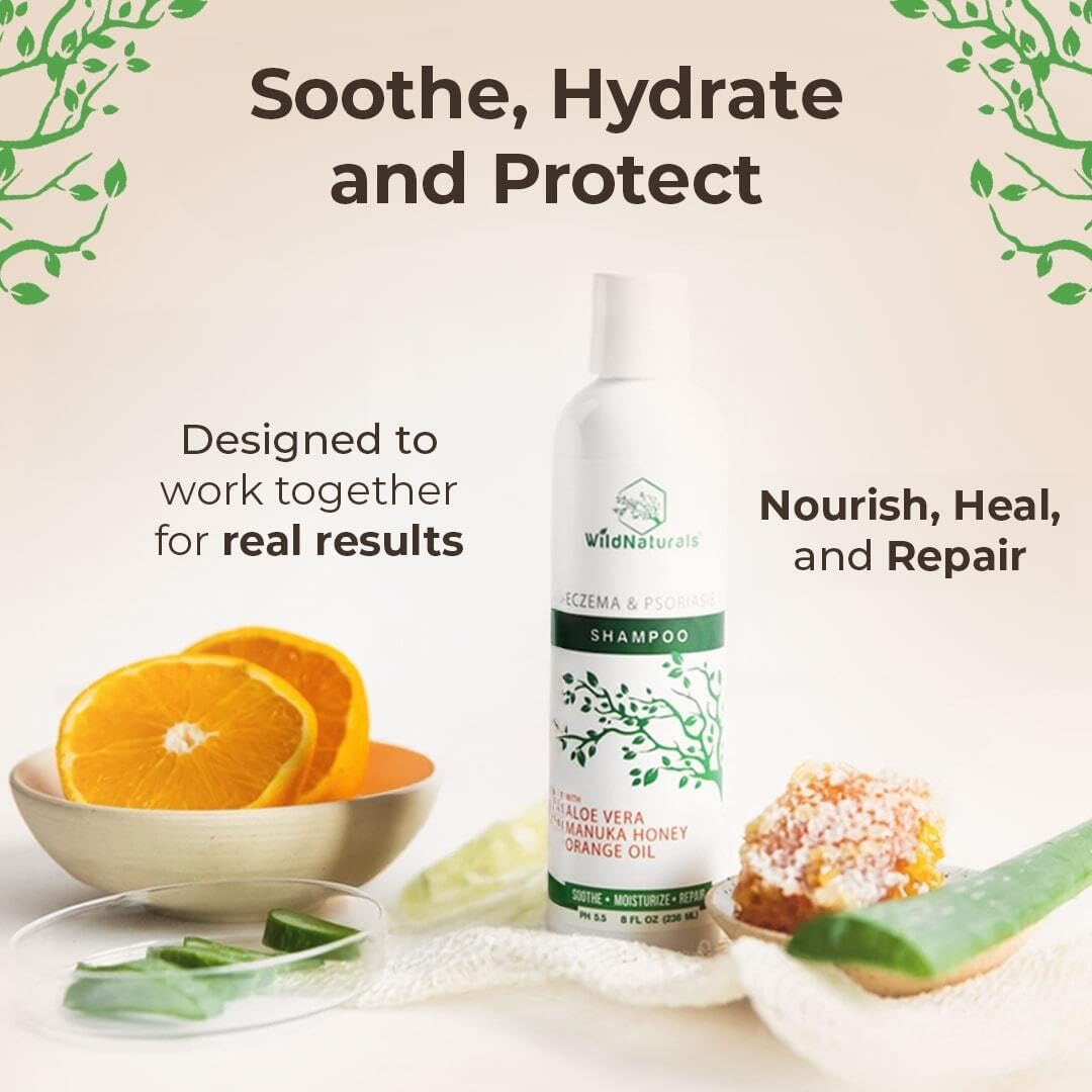 Wild Naturals applying shampoo to scalp demonstrating gentle cleansing benefit