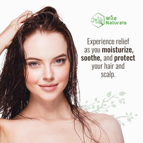 Wild Naturals shampoo pump dispensing clear texture for gentle cleansing