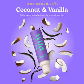 Wild refill inserted in reusable case during lip application for convenience