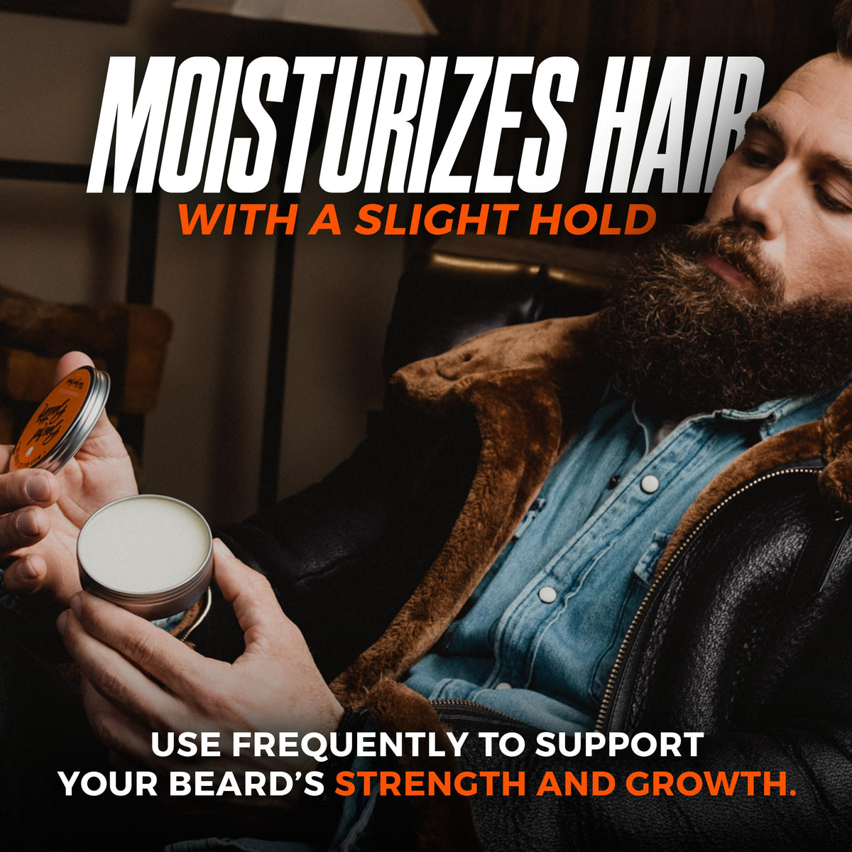 Wild Willies applied to beard demonstrating quick absorption and smoother hair