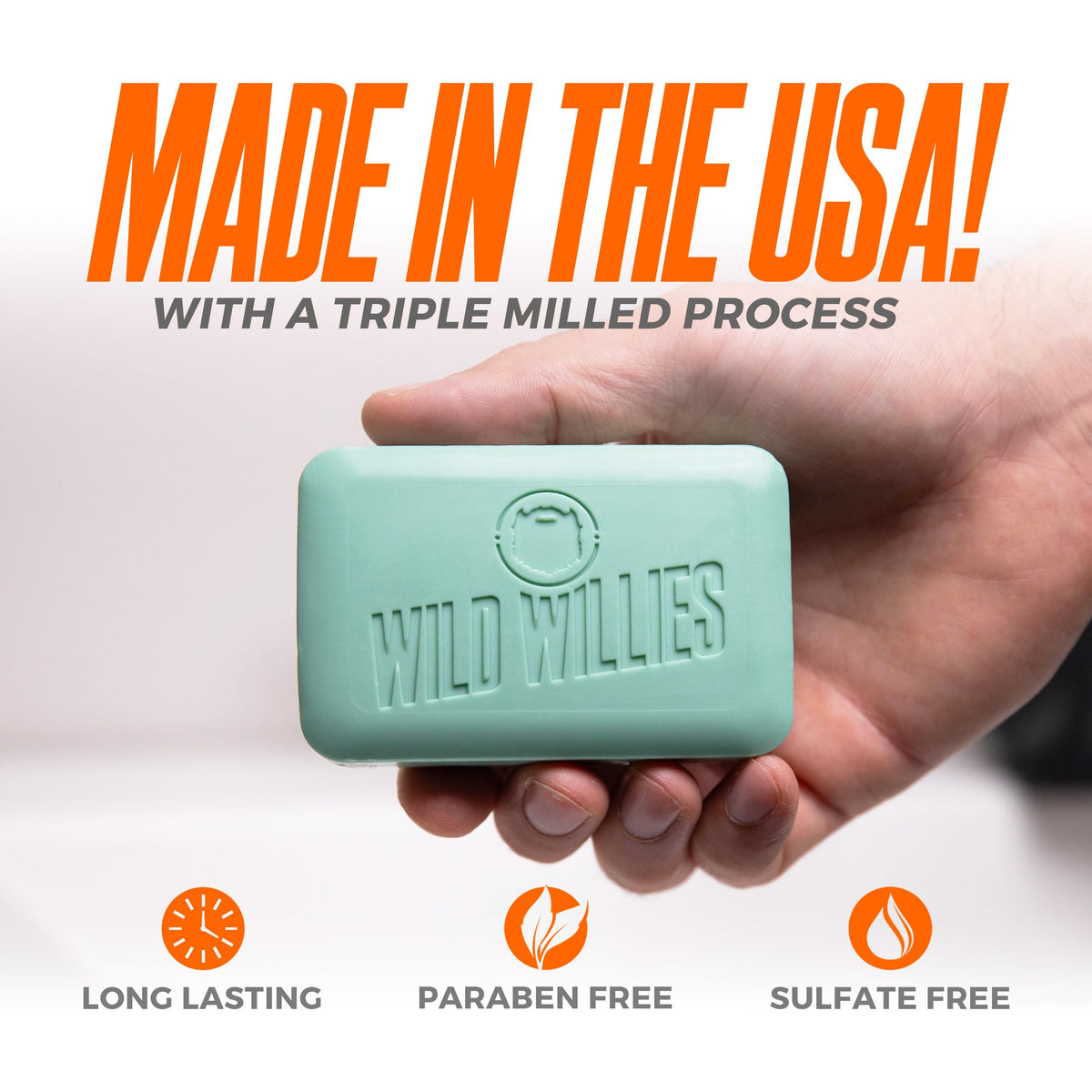 Wild Willies ingredient label with shea butter displaying moisturizing benefit