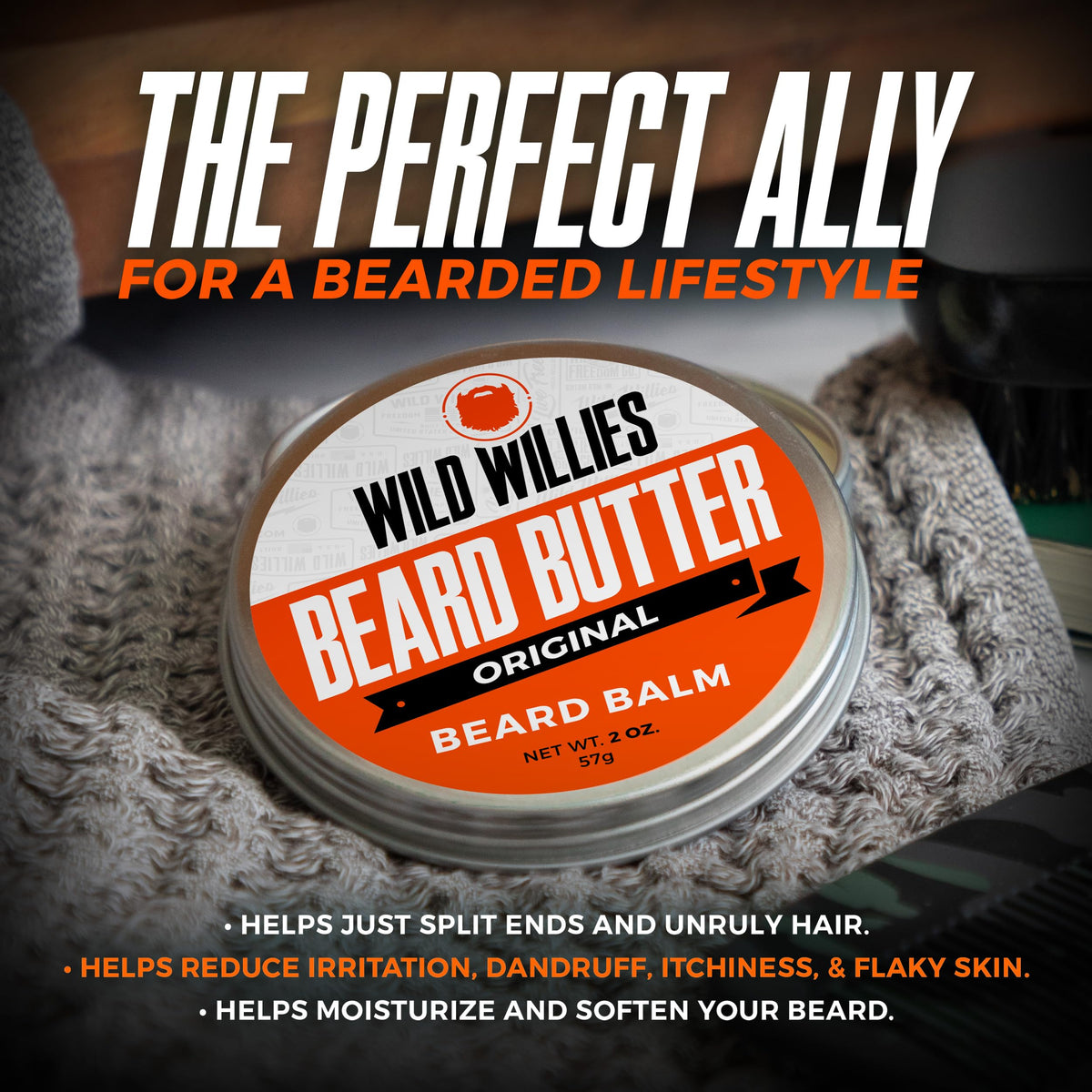 Wild Willies open jar close-up showing creamy texture and easy spreadability