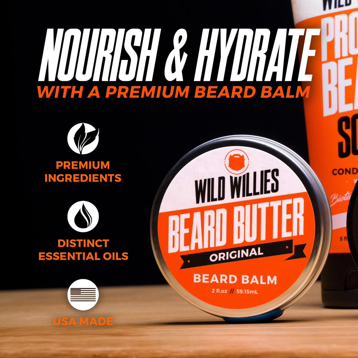 Wild Willies jar held in hand to show 2 oz size and travel-friendly convenience