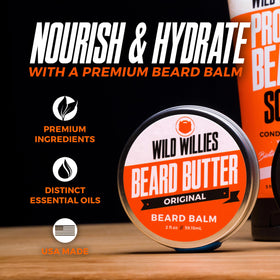 Wild Willies jar held in hand to show 2 oz size and travel-friendly convenience