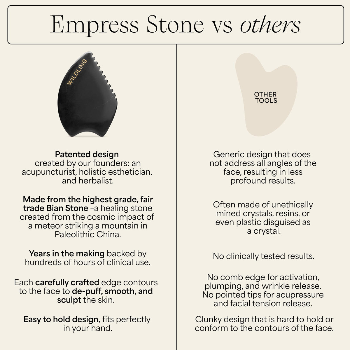 Wildling Empress Stone used along jawline to sculpt and define facial contours
