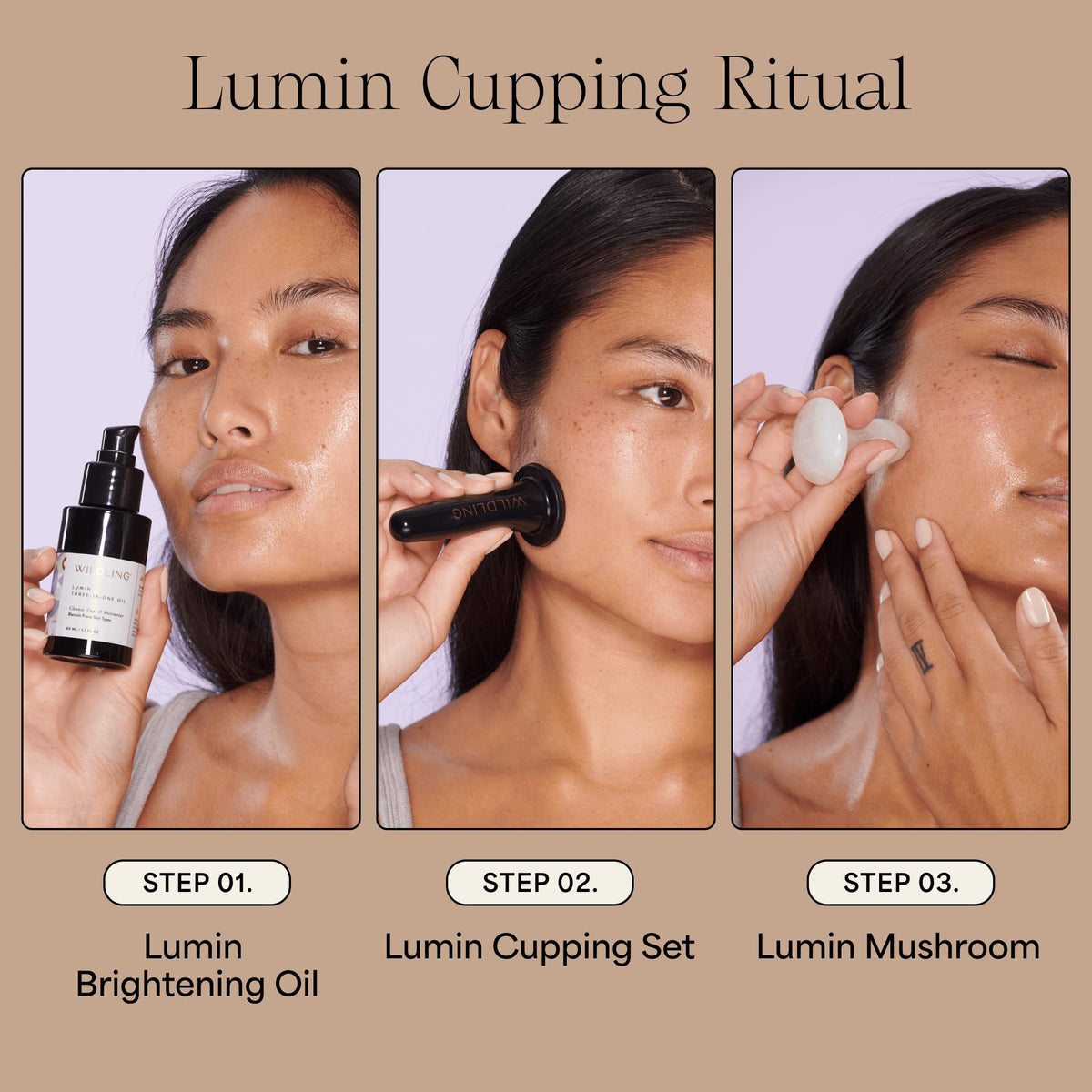Wildling Lumin jawline sculpting demonstration improving contour appearance