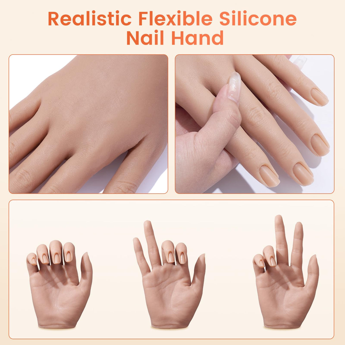 Wilfniee accessories laid out with 240 tips and tools to practice full manicure techniques benefit