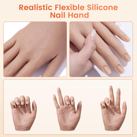 Wilfniee accessories laid out with 240 tips and tools to practice full manicure techniques benefit