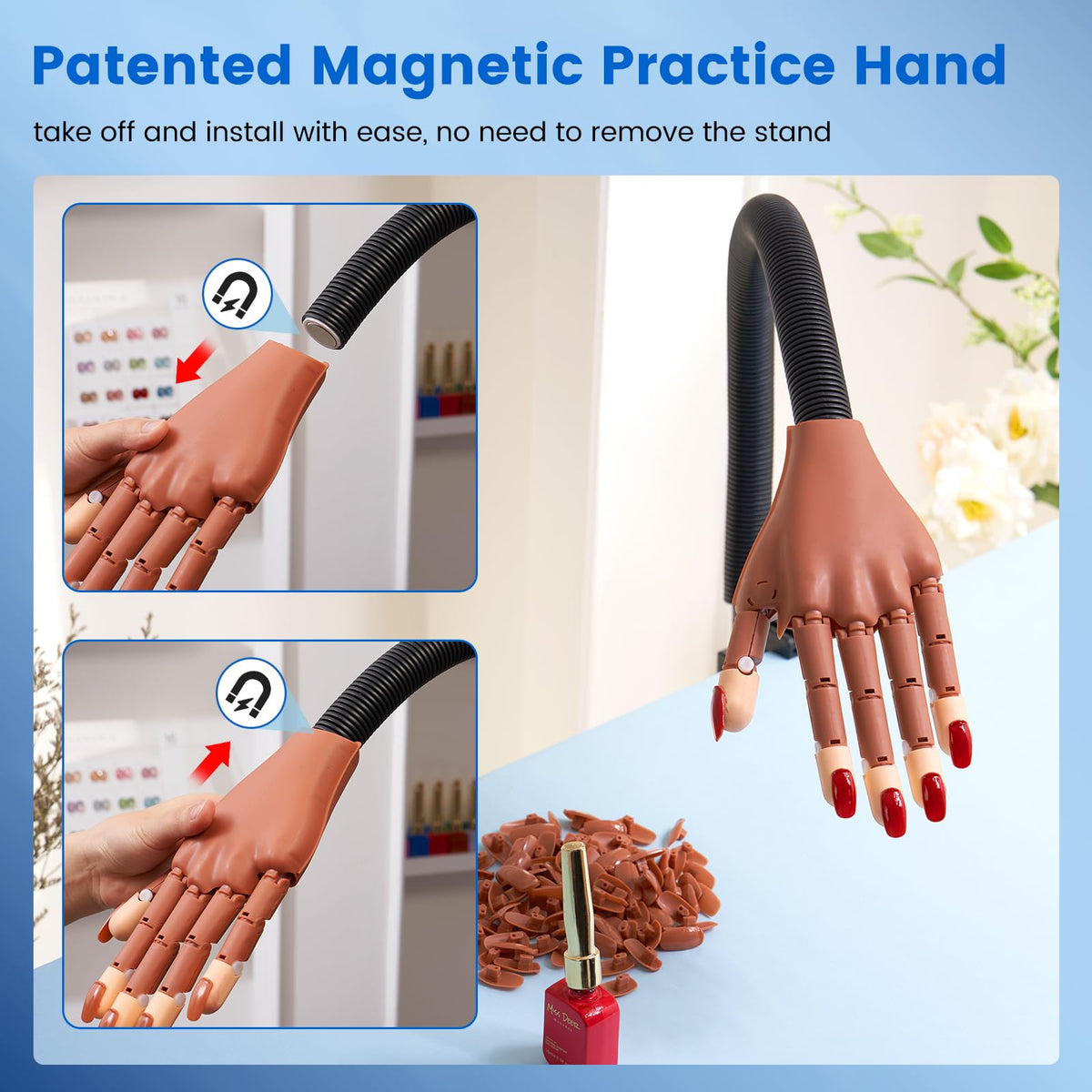 Wilfniee close-up of articulated fingers for realistic posing benefit