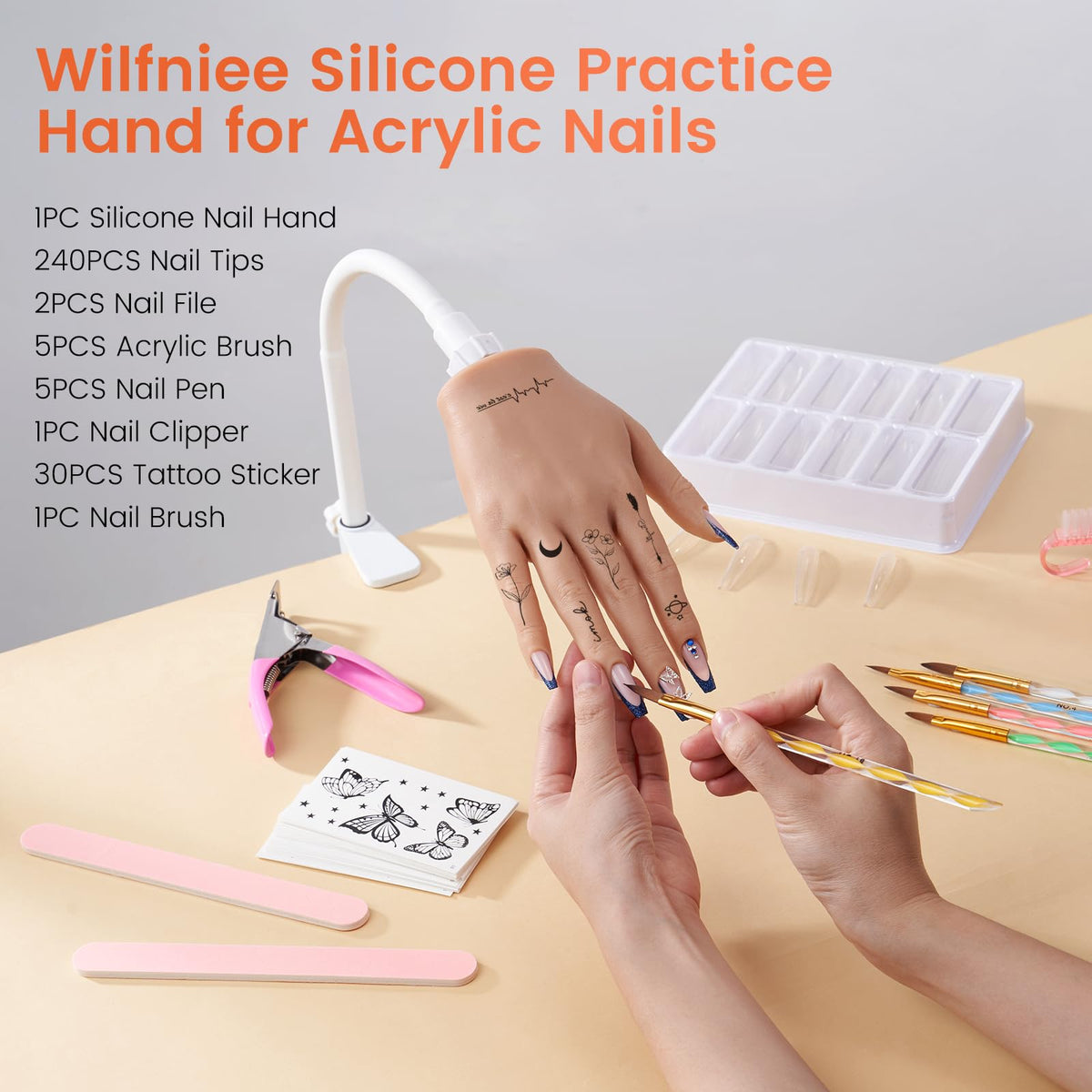 Wilfniee close-up of silicone skin texture demonstrating flexible feel for realistic practice benefit