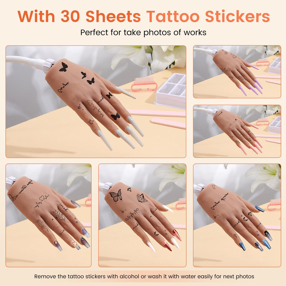Wilfniee image of deep nail tip grooves holding a tip securely for glue-free practice benefit