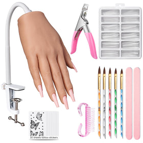 Wilfniee practice hand front view showing realistic silicone texture and lifelike pose benefit