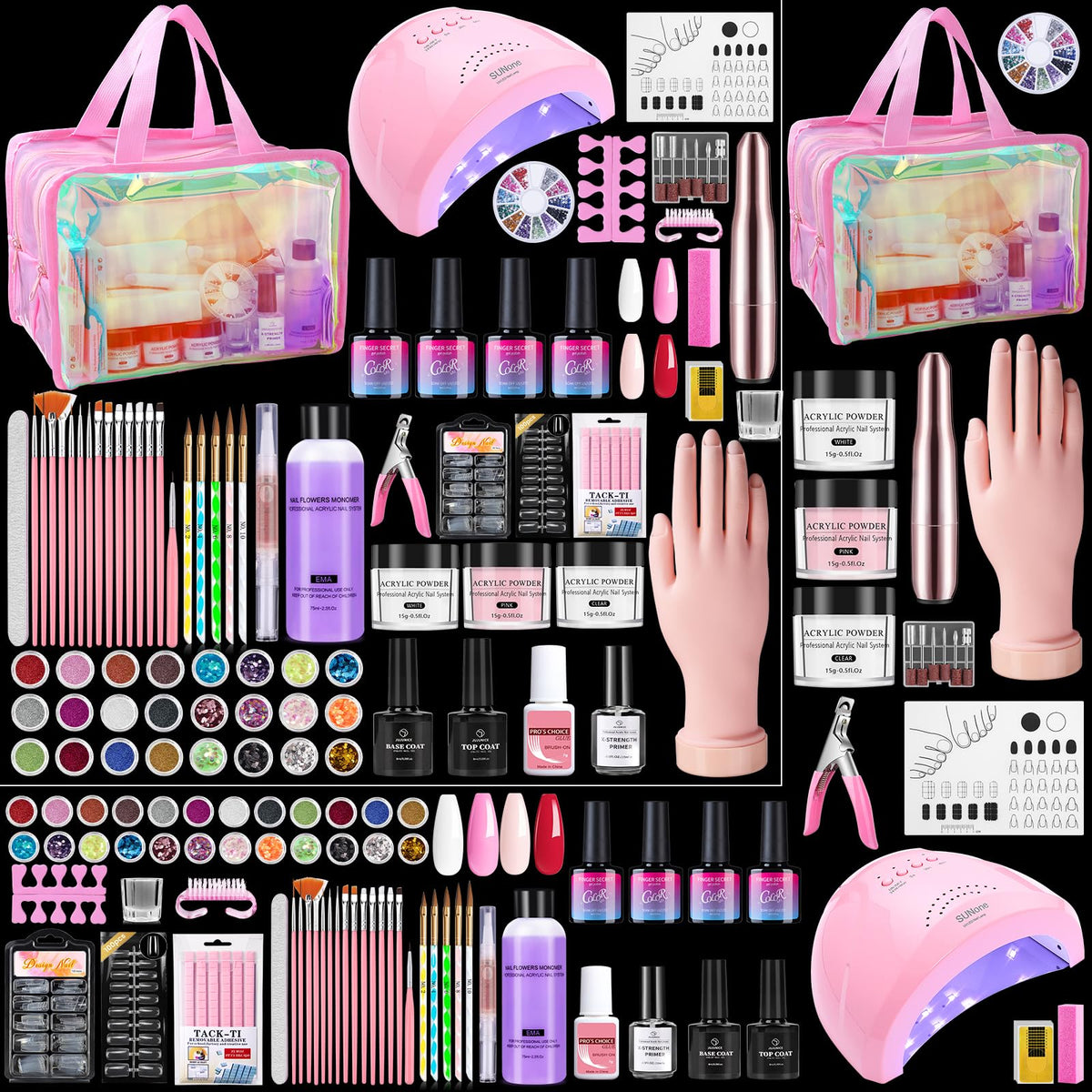 Wilfniee holo pink kit packaging showing organized contents for easy storage