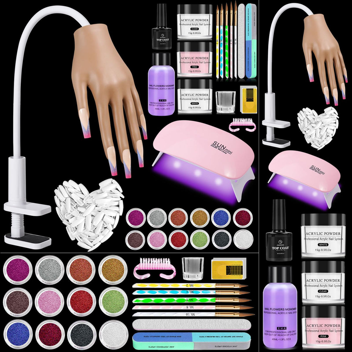 Wilfniee front view of practice hand kit showing complete starter set benefit