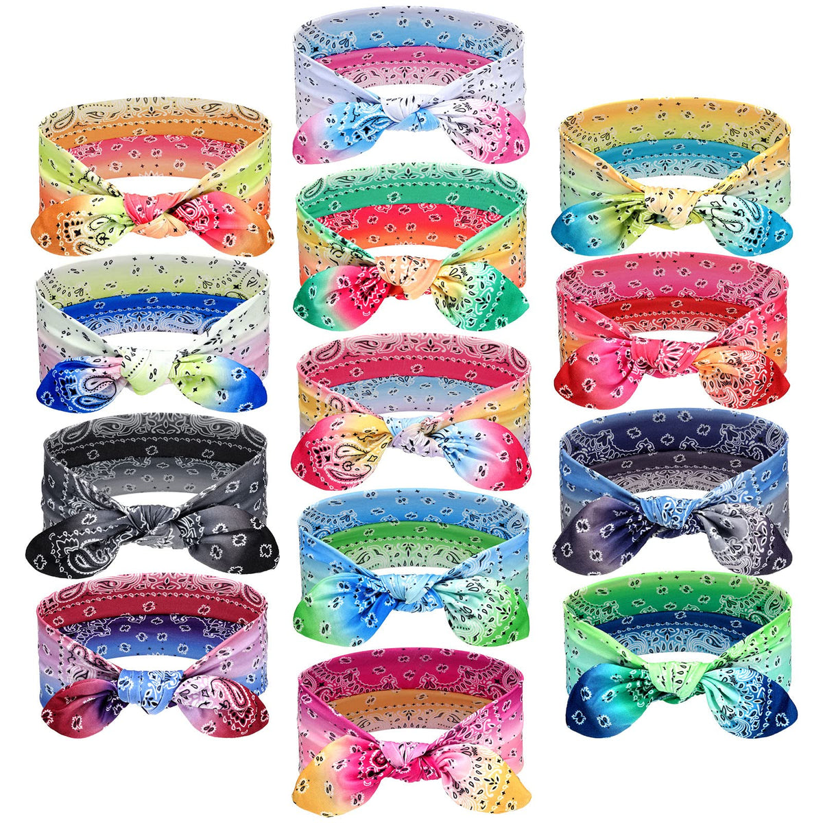 WILLBOND front display of 13 colorful headbands showing full set and value