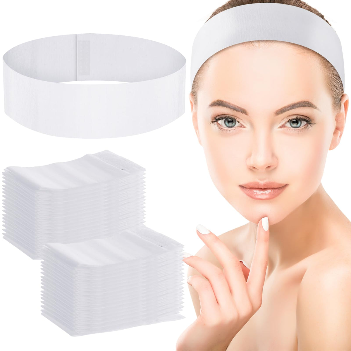WILLBOND front packaging showing 200 disposable headbands and quantity benefit