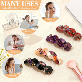 WILLBOND barrettes on a vanity desk styled with flowers showing wearable fashion benefit