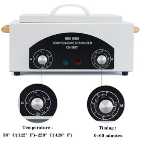 WINB autoclave in salon environment demonstrating portable tool sterilization