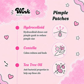 WINK assorted shapes laid out to show stars hearts flowers and clouds