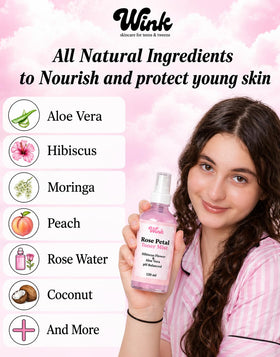 WINK SKINCARE FOR TEENS face fruit serum dropper releasing lightweight serum for hydration