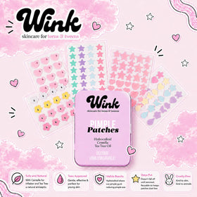 WINK packaging label and ingredients list showing dermatologist review