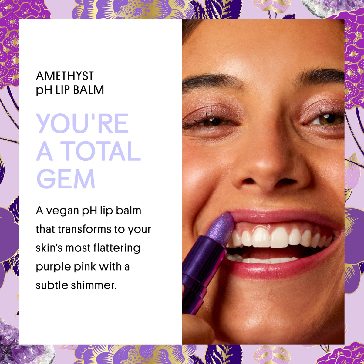 Winky Lux amethyst angled twist tube highlighting applicator and easy one-handed use