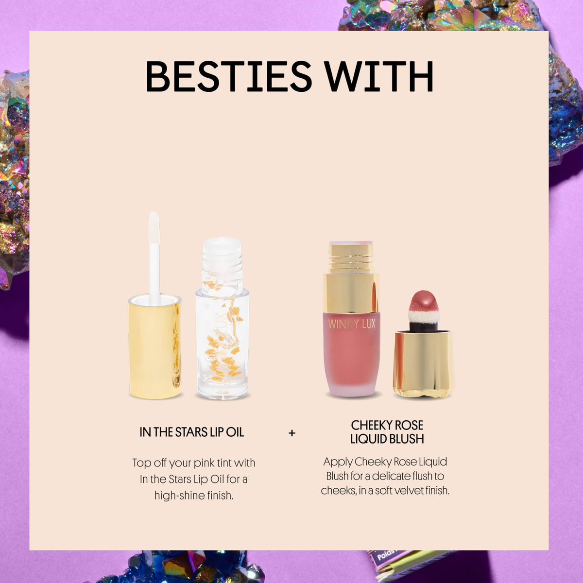 Winky Lux ingredients shot highlighting ceramides and jojoba oil for long-lasting moisture benefit