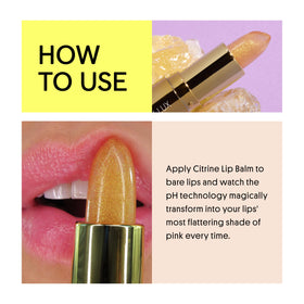 Winky Lux lips before and after showing subtle warm-pink tint and softened texture