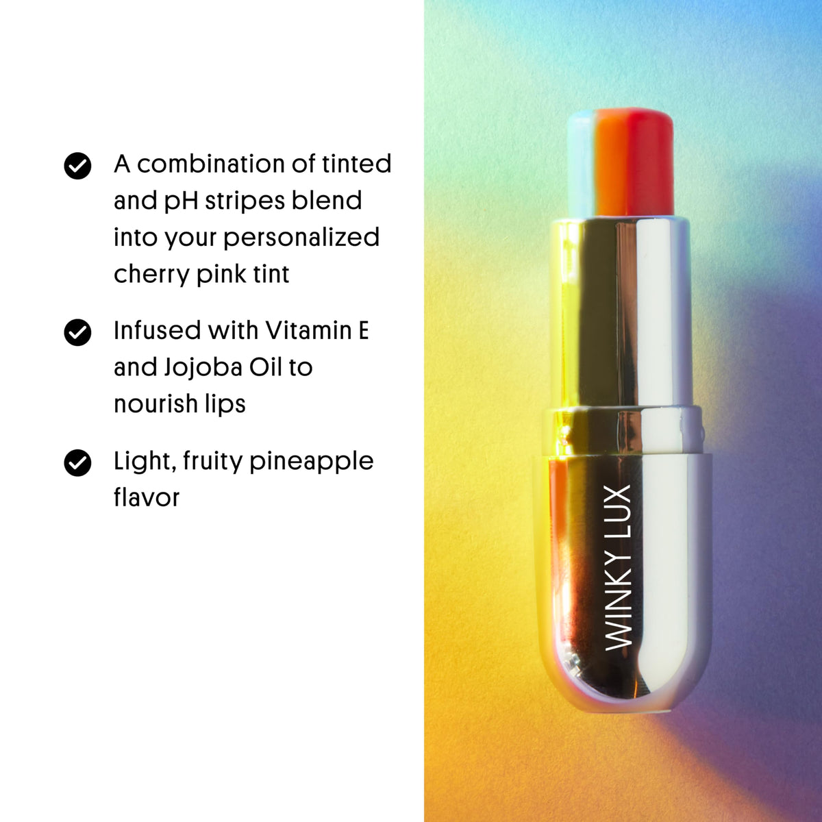 Winky Lux close-up of tri-color swirl highlighting color blend and glow