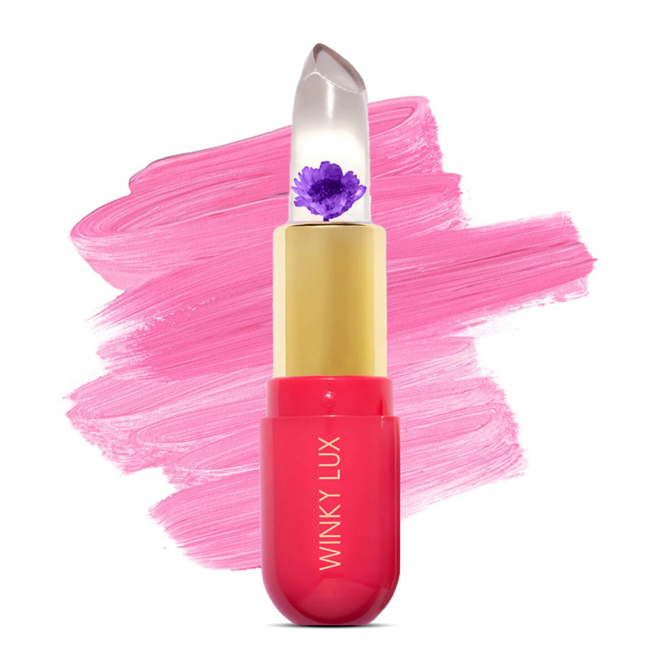 Winky Lux front-angled tube showing label and vanilla-scented pink tint benefit
