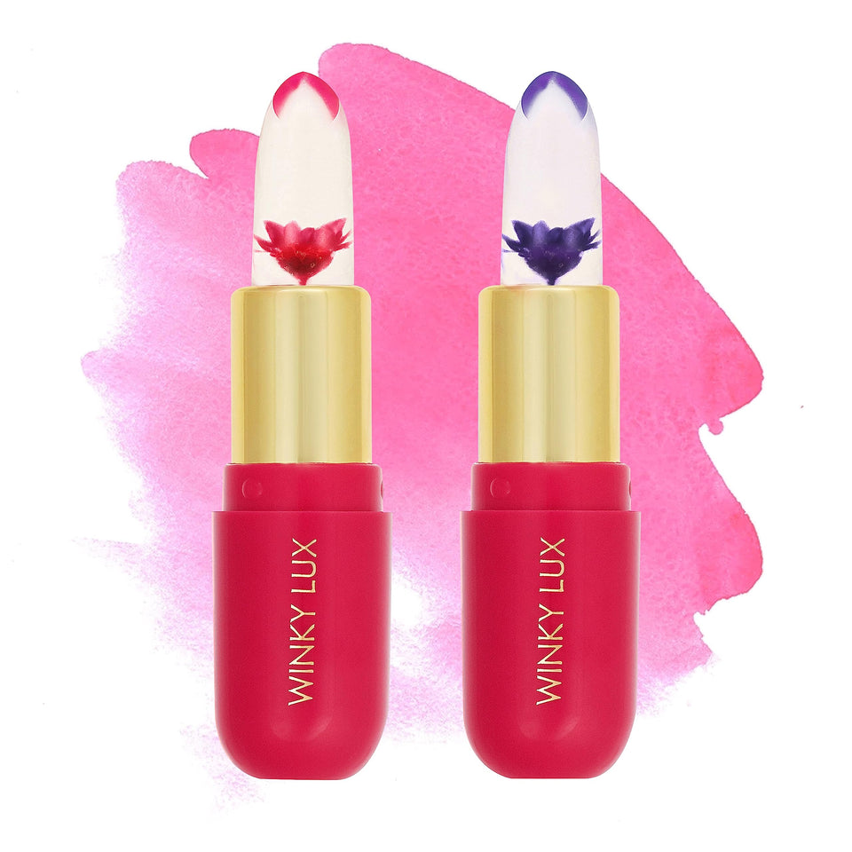 Winky Lux front packaging showing the flower balm and compact design for easy carrying