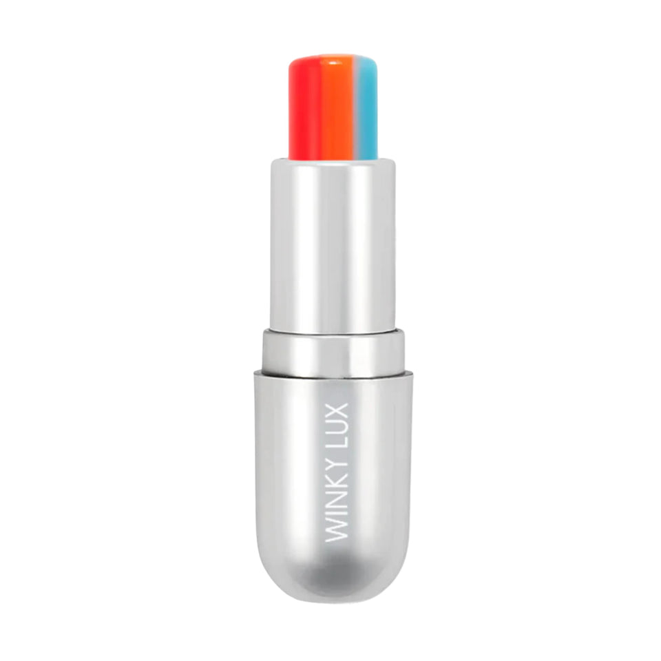 Winky Lux front packaging showing rainbow tri-color and benefits