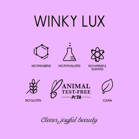 Winky Lux label and ingredients list highlighting collagen and hyaluronic acid