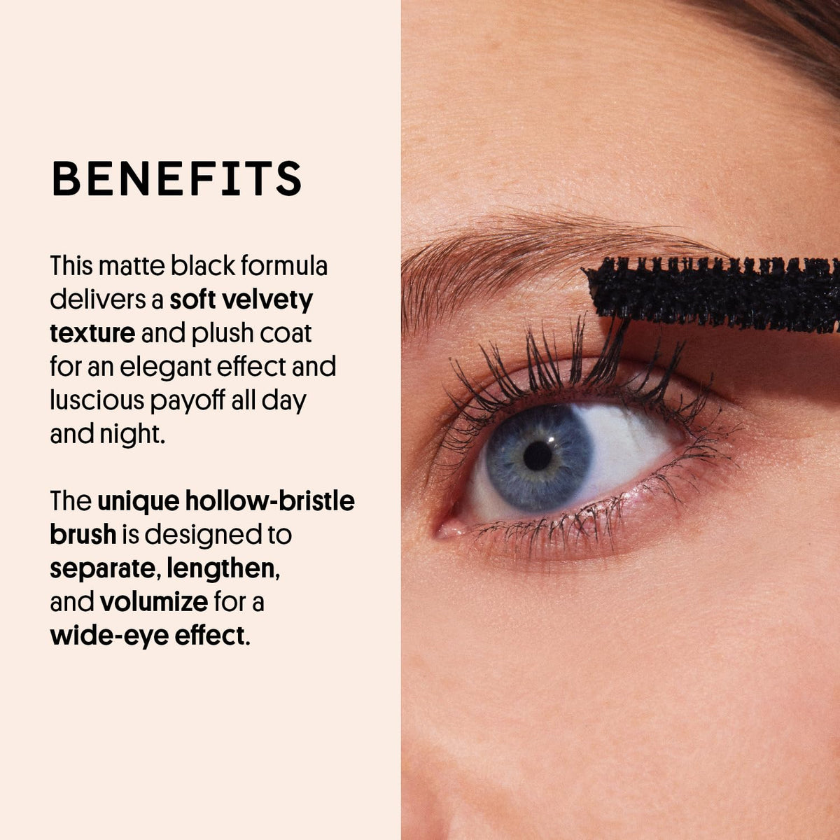 Winky Lux mascara coating lashes for visible length and volume