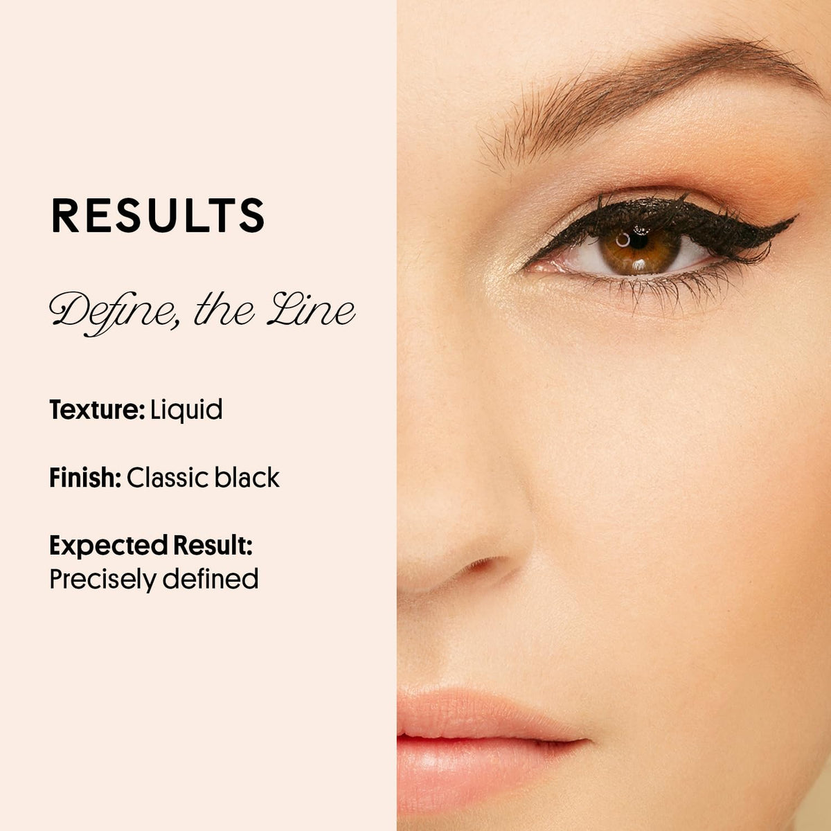 Winky Lux eyeliner applied winged eye showing smudge resistance