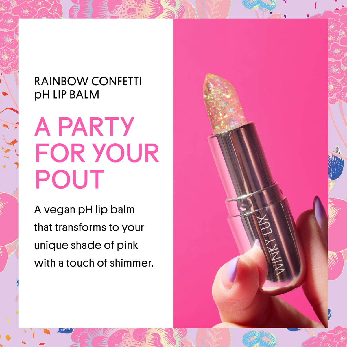 Winky Lux open balm twist-up texture closeup highlighting smooth glide