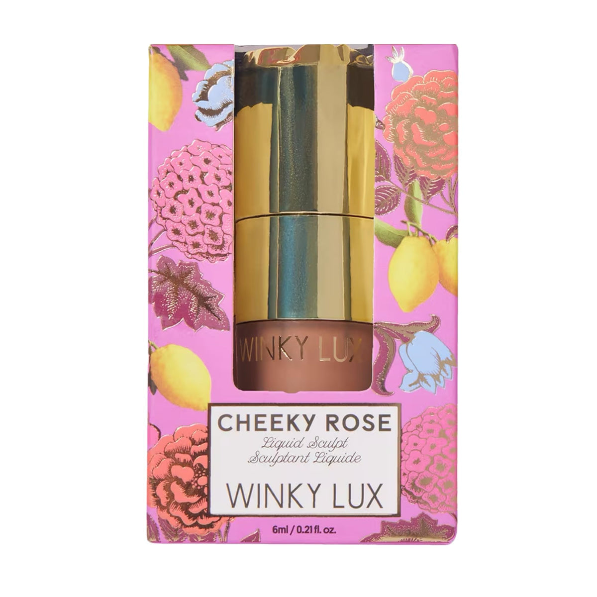 Winky Lux product applied on model to show natural sculpting and warm finish