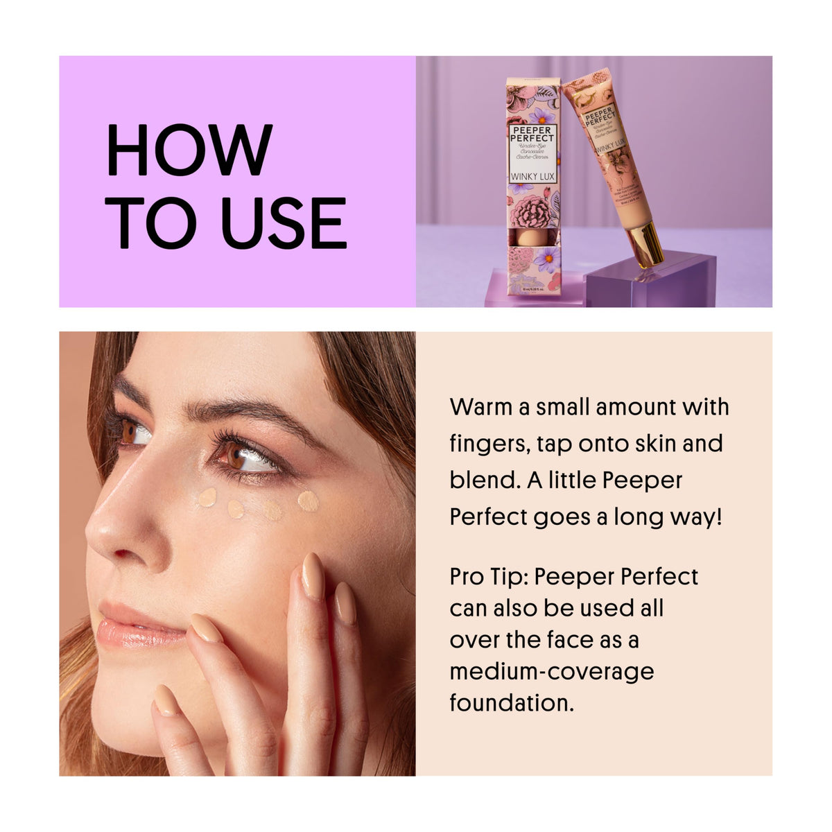 Winky Lux product scale with hand showing size and travel-friendly convenience