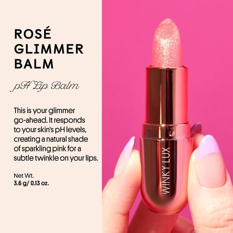Winky Lux rose balm texture swirl demonstrating smooth, hydrating formula for softness