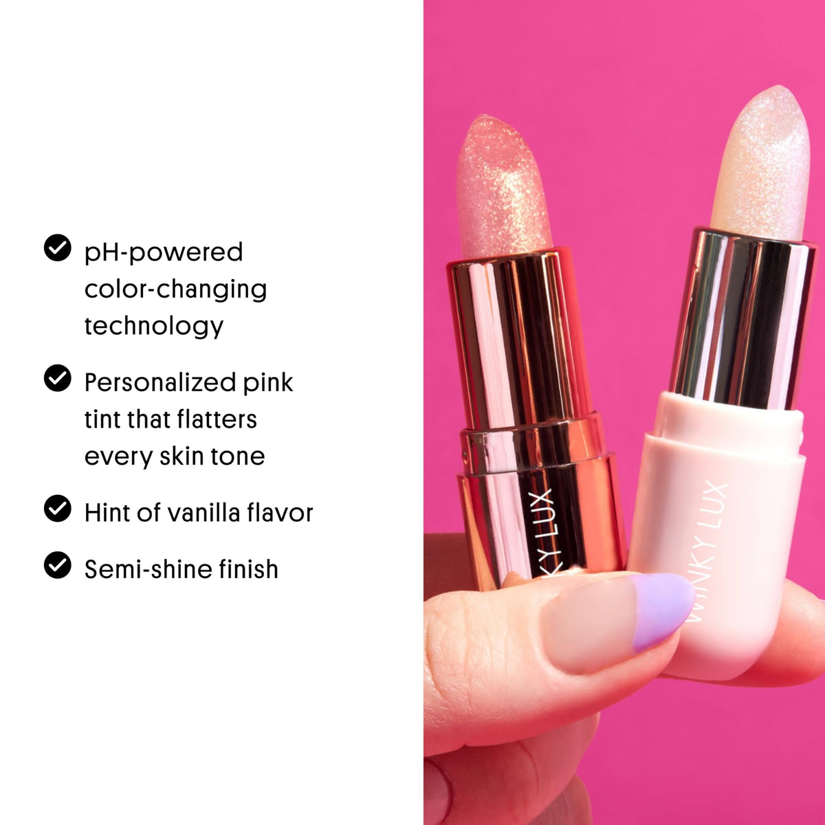 Winky Lux lifestyle shot with vanilla pods highlighting soft scent benefit