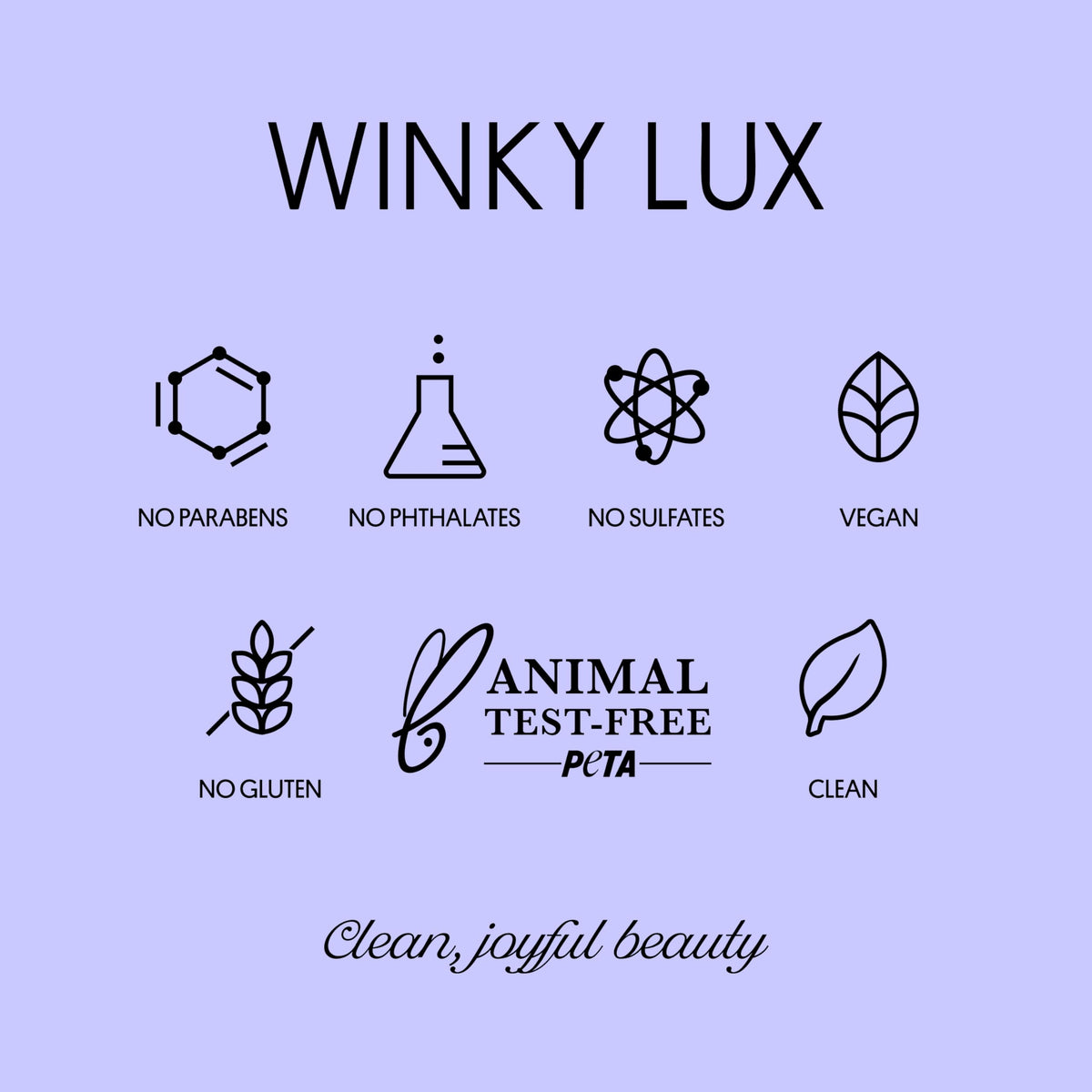 Winky Lux beside a credit card showing compact size and travel convenience