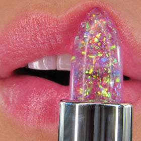 Winky Lux swatches on skin showing pH color change and personalized pink