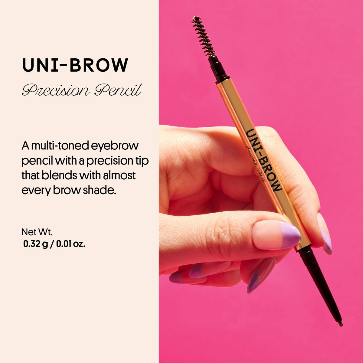 Winky Lux micro tip close-up demonstrating precision strokes for natural hair-like brow fill