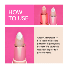 Winky Lux balm being applied with fingers showing smooth glide and instant hydration