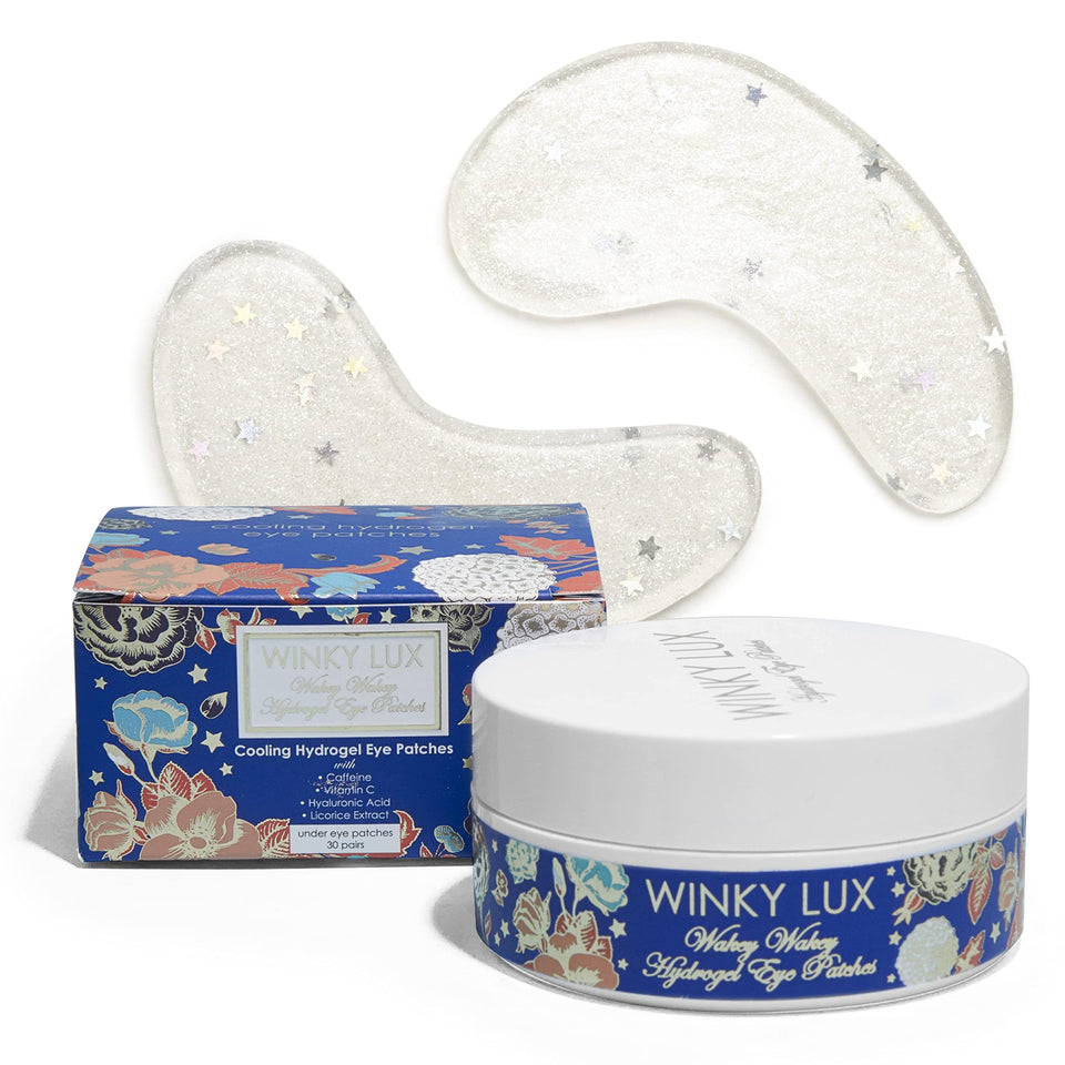 Winky Lux front packaging showing patches and benefits for refreshed eyes