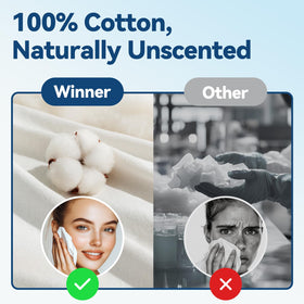Winner towel used for baby care showing gentle, safe wiping