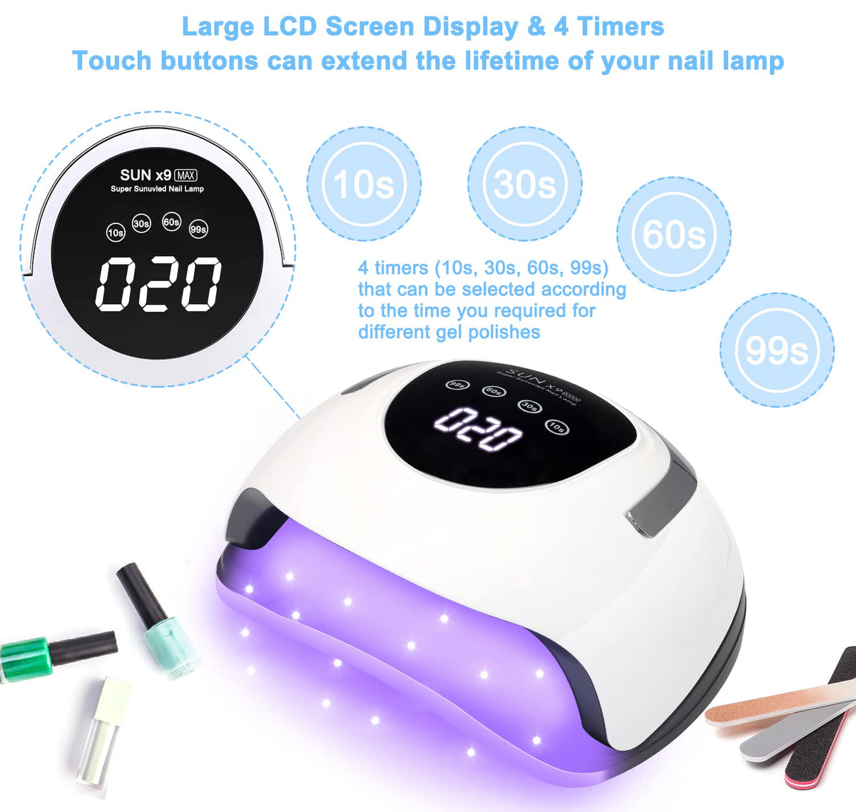 Wisdompark in use with hands under lamp demonstrating automatic sensor and convenience benefit