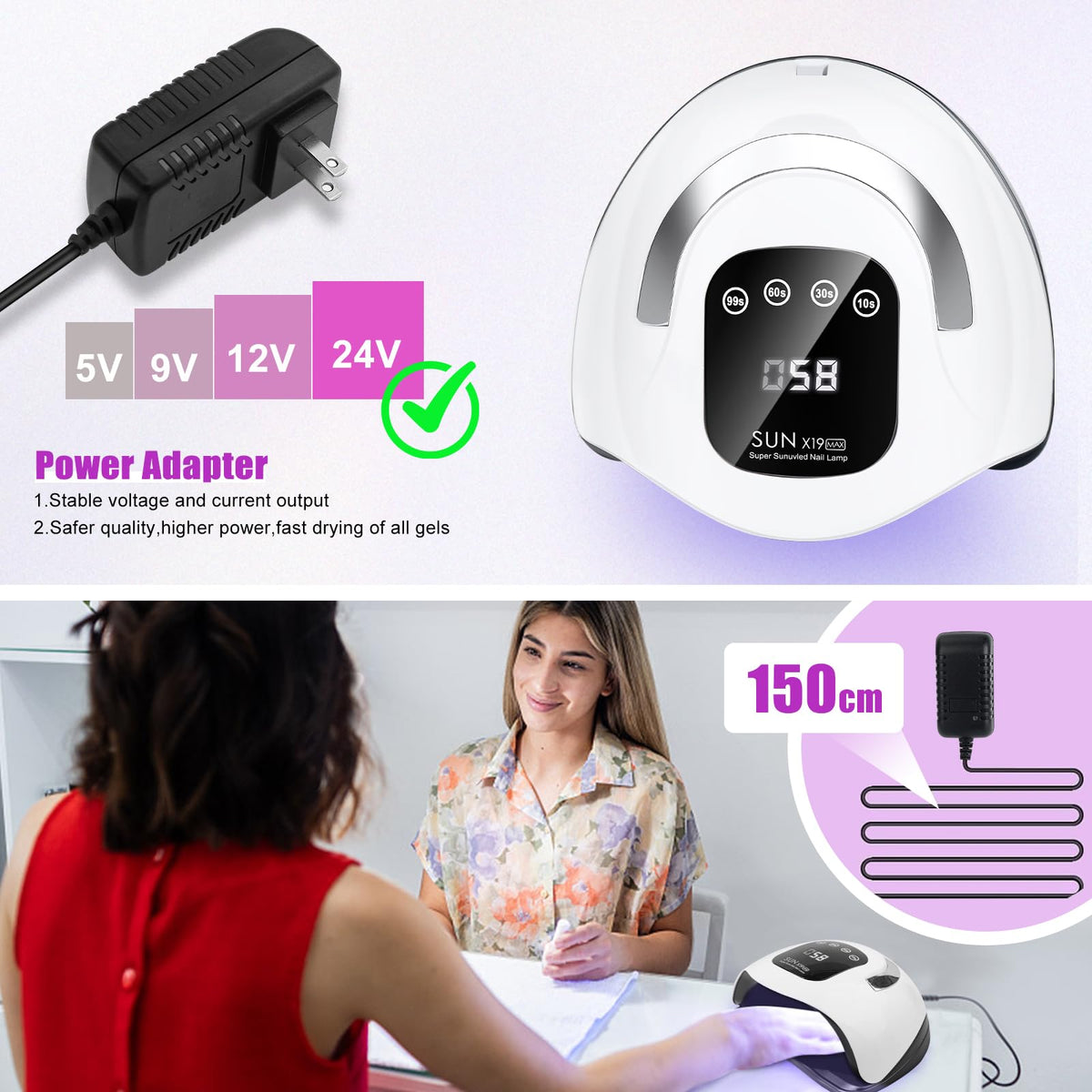 Wisdompark pedicure setup with scale comparison showing roomy interior benefit